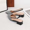 Zapatos de tacón Slingback para mujer Punta fina Cerrados Tacón bajo grueso Zapatos de salón para oficina Boda Fiesta Zapatos de vestir para mujer Sandalias de verano casuales sin cordones con tacón de bloque