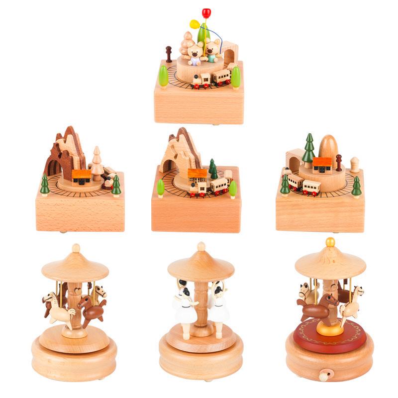 Christmas Festival Wooden Music Box: Creative Children's Toy and Home Decoration Craft, Perfect Birthday Gift