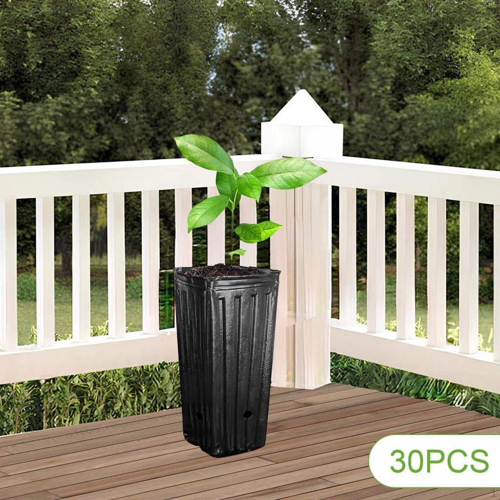 30 Pieces Nursery Planter Tall Deep Tree Pot Growing Reusable Vegetables Sturdy Convenient Versatile