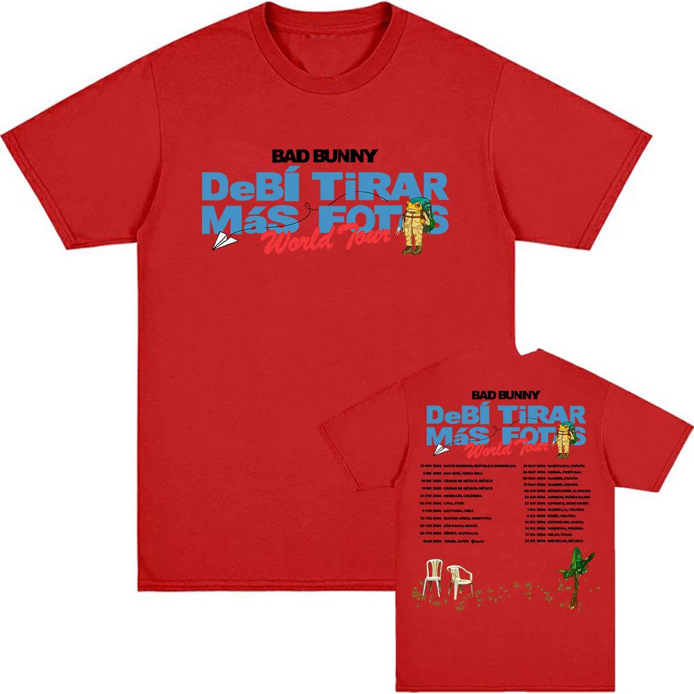 Bad Bunny Debí Tirar Más Fotos World Tour T-shirt  2025 NEW Fashion Unisex Streetwear Cotton Tee Summer Short Sleeve Men T Shirt