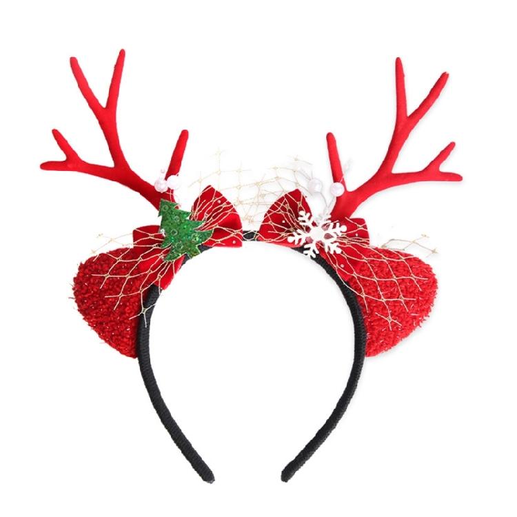 Children Christmas Ears Headbands Masquerades Halloween Hair Hoop for Kids Teens and Adults