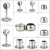 Supporto Flangia Tubo Acciaio Inox Spessore 19mm per Asta Tenda Armadio Supporto Rotondo per Tubo Hardware per la Casa