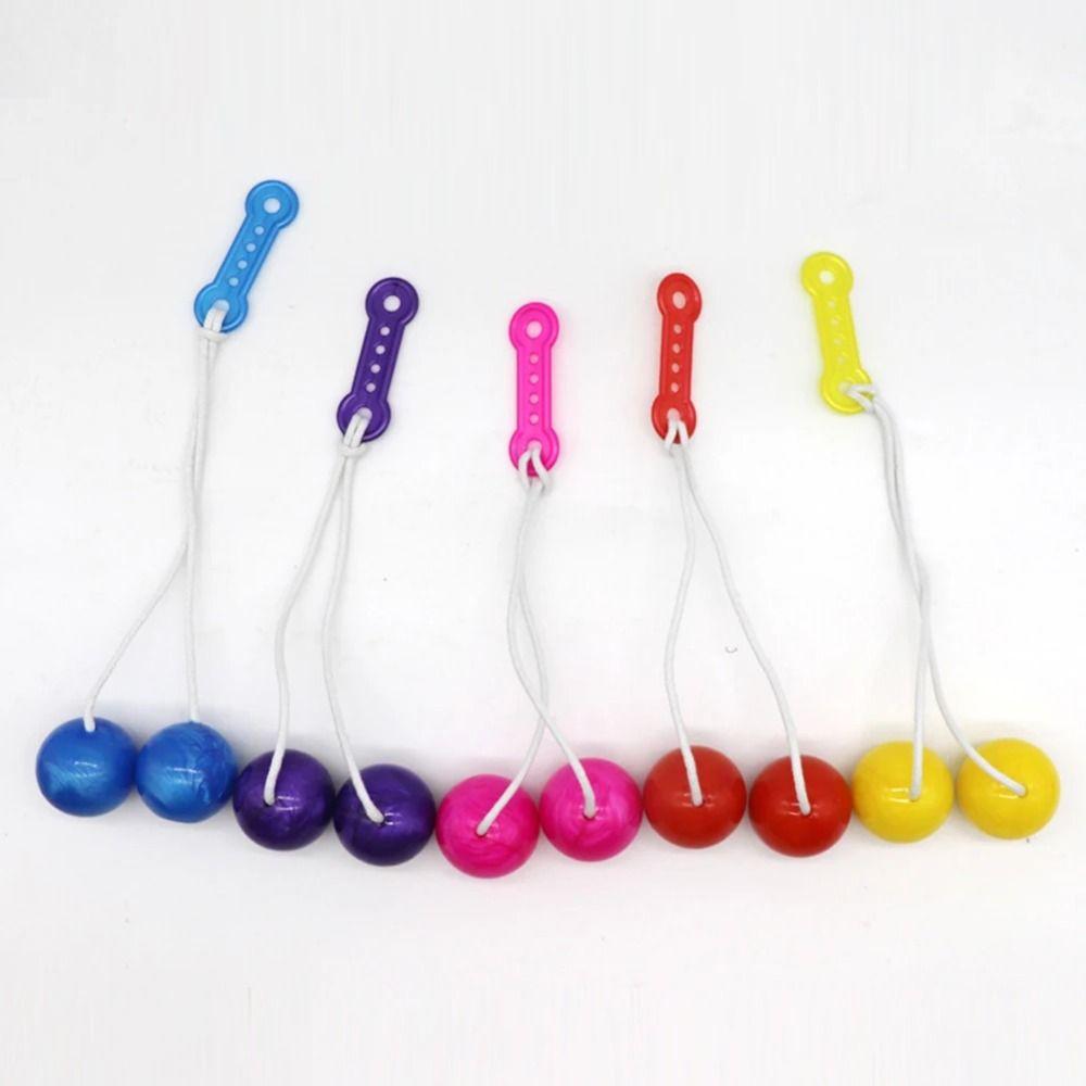 6 Stück Zufällige Farbe Click Clack Ball Lustige Fidget Clack Bälle Kinderparkbälle Outdoor-Spiele