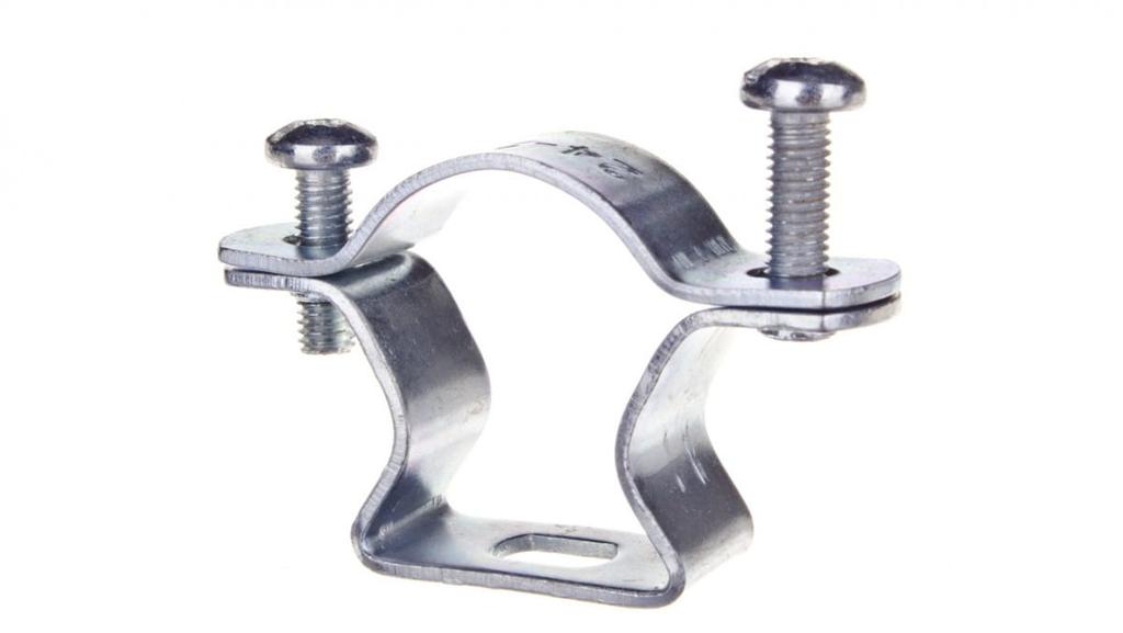 Omega Bracket for Steel Pipes 25mm Galvanized Steel 5225 Znm