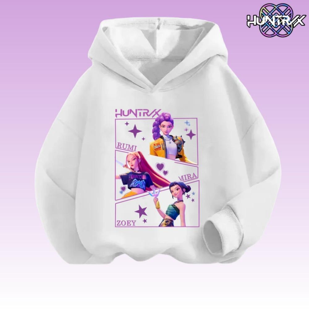 K-pop Devil Hunter Children's Hooded Coat Anime Cartoon Fashion Girl Spring and Autumn Cute Coat Children's Clothing