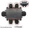 G713 IP68 Waterproof Junction Box 6 Cable Ports Heavy Duty Plastic Shell for Farm Outdoor Power Cable Splicing