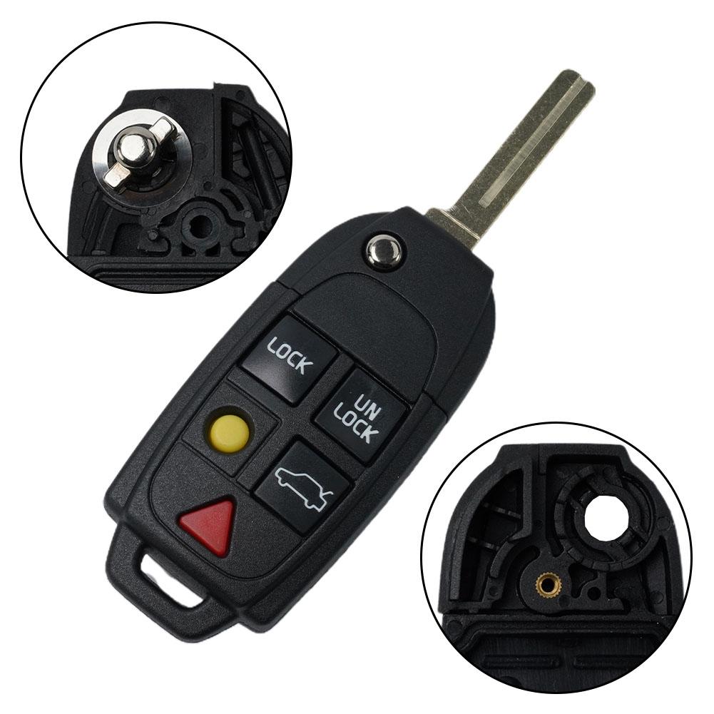 Replacement Key Shell Case for Volvo Auto Remote Flip Key XC70 XC90 S60 V70