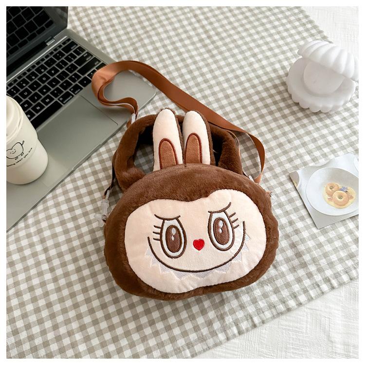 Elf Cartoon Peripheral Plush Toy Cute Labubu Shoulder Bag Girly Crossbody Storage Bag