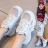 Summer New Mesh Sneakers for Children, Boys' and Girls' Sandals, Dad Shoes with Rotating Buckle, Trendy White Shoes