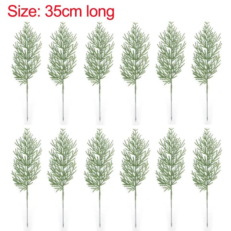 

1-10PCS Christmas Artificial Pine Needles Branch Xmas Tree Wreath Green Fake Plant For Home Decor Wedding Bouquet DIY Gifts Box 1PC