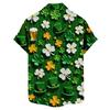 Men's Casual Short-sleeved Shirt Slim Fit Stylish Men's St. Patrick Print