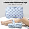 3D Gestepptes Beinkissen mit Verstellbarem Riemen Memory-Schaum PP-Baumwollfüllung Korrigierendes Beinunterstützungskissen Wabenförmig gesteppter Beinabstandshalter