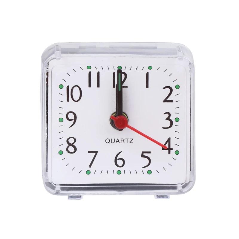New Mini Square Quartz Beep Alarm Clock Plastic Desk Table Travel Trip Portable Reloj Despertador