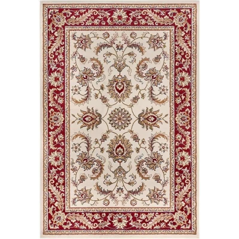 Oriental Classic Rug Floral Motifs Bedroom Dining Room Living Room Hallway Balcony Entrance Carpet Non-slip Cream Blue Mat Decor