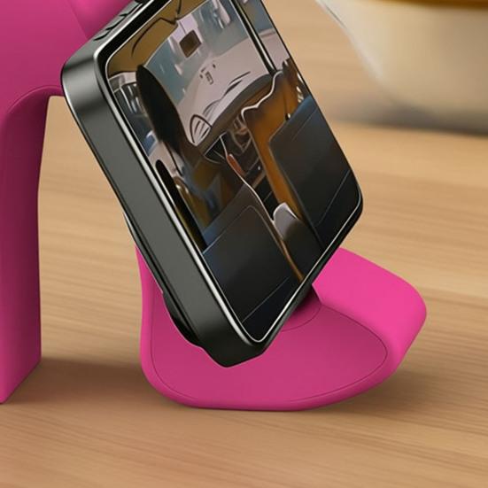 Shoe Phone Holder 3D Printed High Heel Shoe Shaped Cell Phone Display Stand for Home Office Desk Table