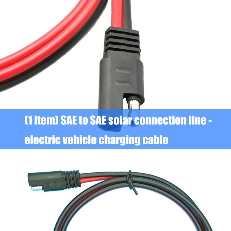 Universal SAE to SAE Solar Charging Cable for Electric Vehicles High Efficiency Charging for Solar Panel Battrey
