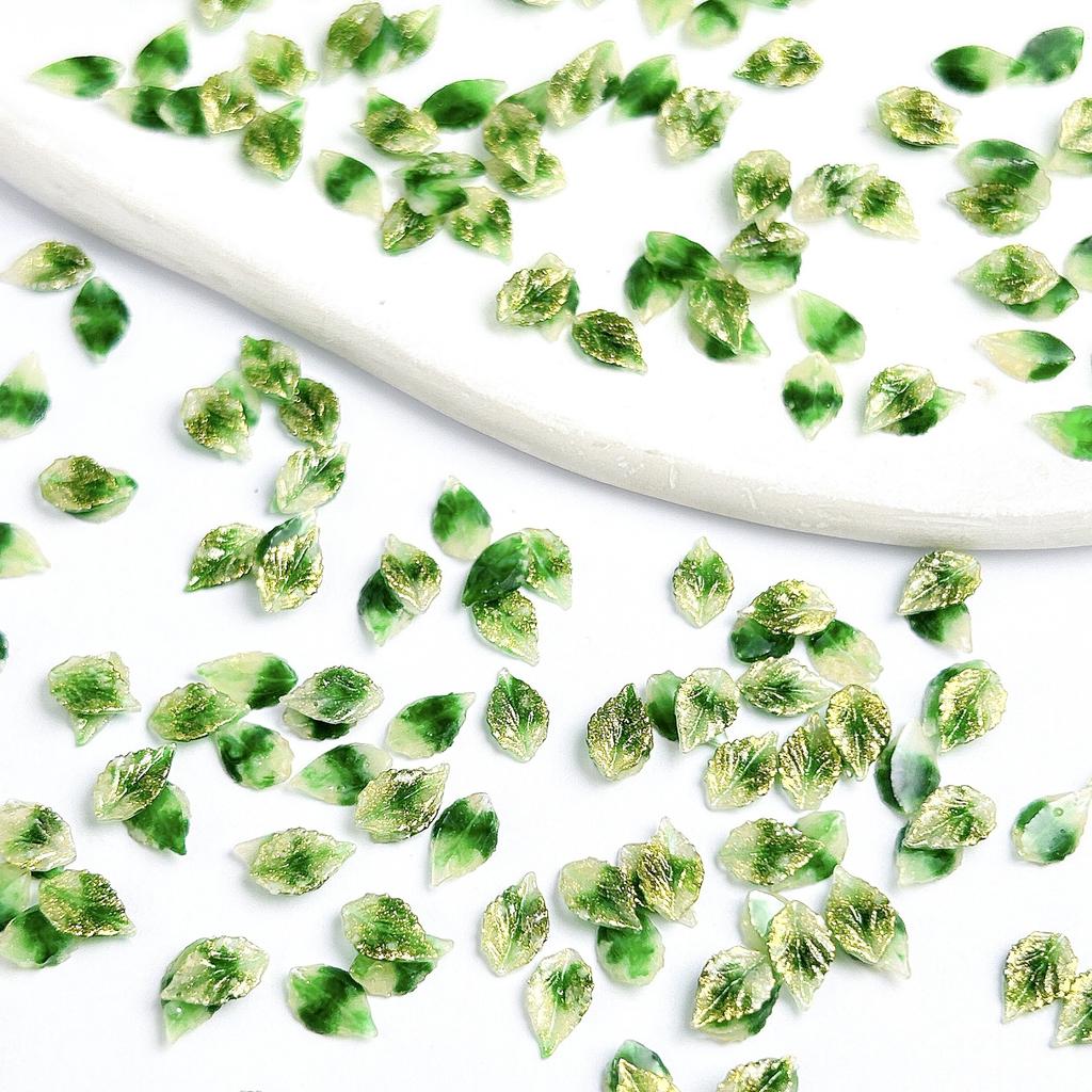 New Luminous Leaf Versatile Nail Art Decorations 3D Soft Carving Multi-Color Nail DIY Wearable Nail Decoration Materials
