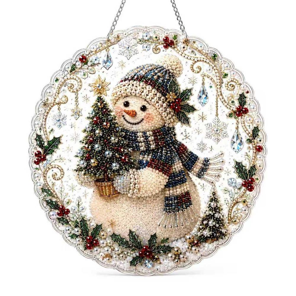 1 Set Hanging Ornament Diamond Painting Door Hanger Christmas Diamond Painting  Door Decoration