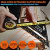 7/12 Inch Aluminum Alloy Triangle Ruler Speed Metric Square Angle Protractor Measuring Tool for Construction Framing