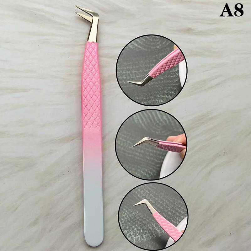 1 Stück Wimpernpinzette Edelstahl Für Wimpernverlängerung Make-up-Werkzeuge Nagelkunst-Zubehör Strassstein-Picker-Werkzeuge