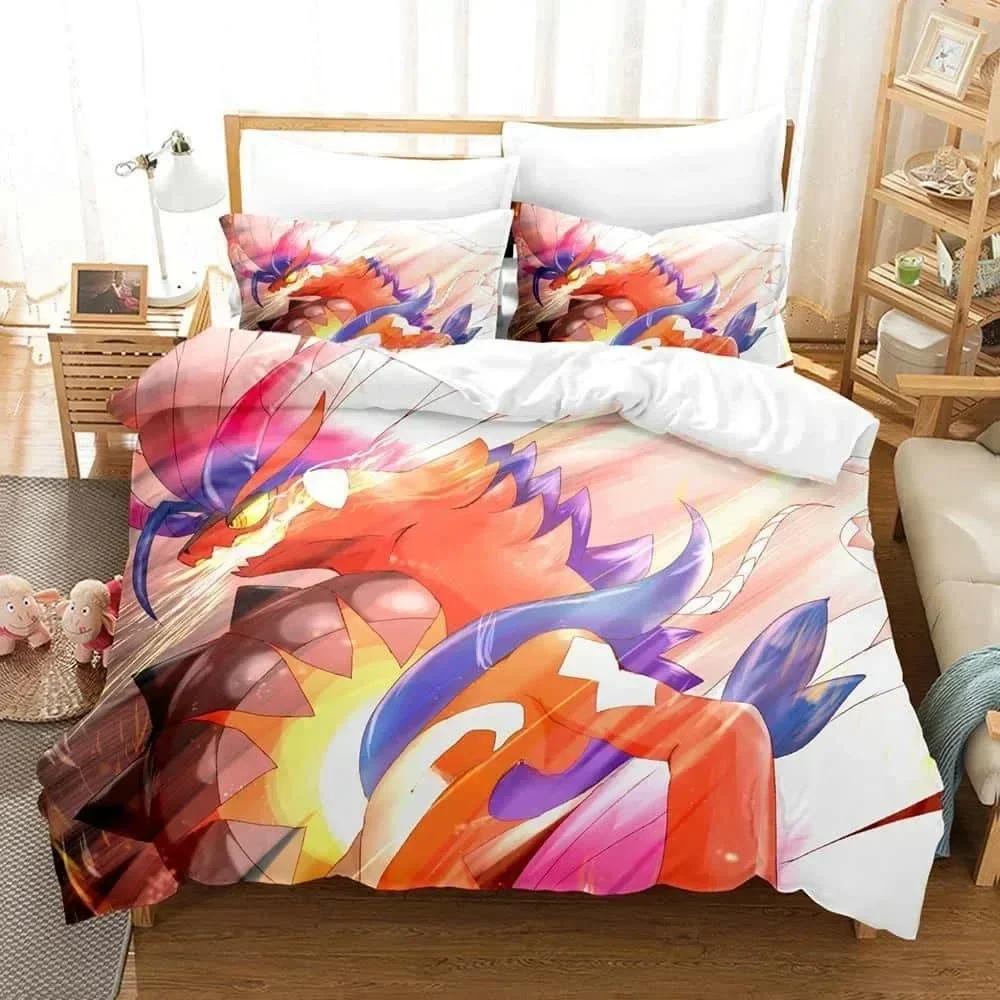 Anime Kawaii Girs Iono Bedding Set Printed Bed Set With Pillowcase Duvet Cover Soft Queen King Size Bedclothes Home Adult Kid