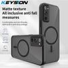 KEYSION Magnetische Handyhülle für Samsung S20 FE S21 FE Silikon+PC Matt Transluzent Klar Stoßfeste Hülle für Galaxy S21 S20 FE 5G