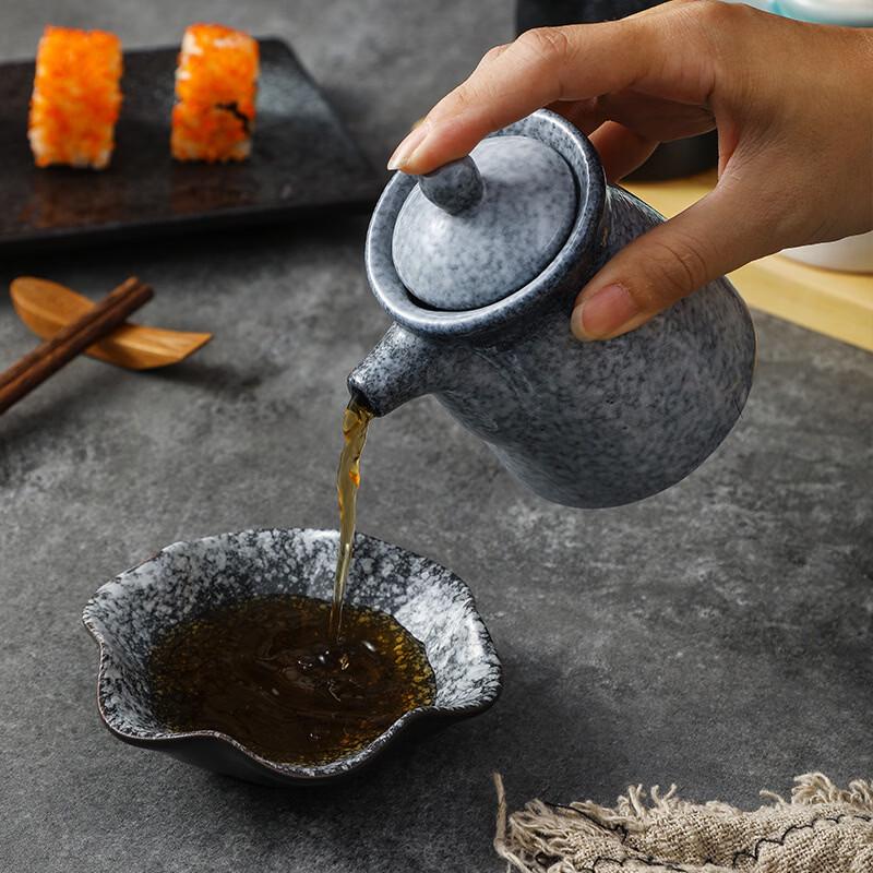 ZISIZ Japońska Retro Ceramiczna Butelka na Sos Sojowy i Ocet