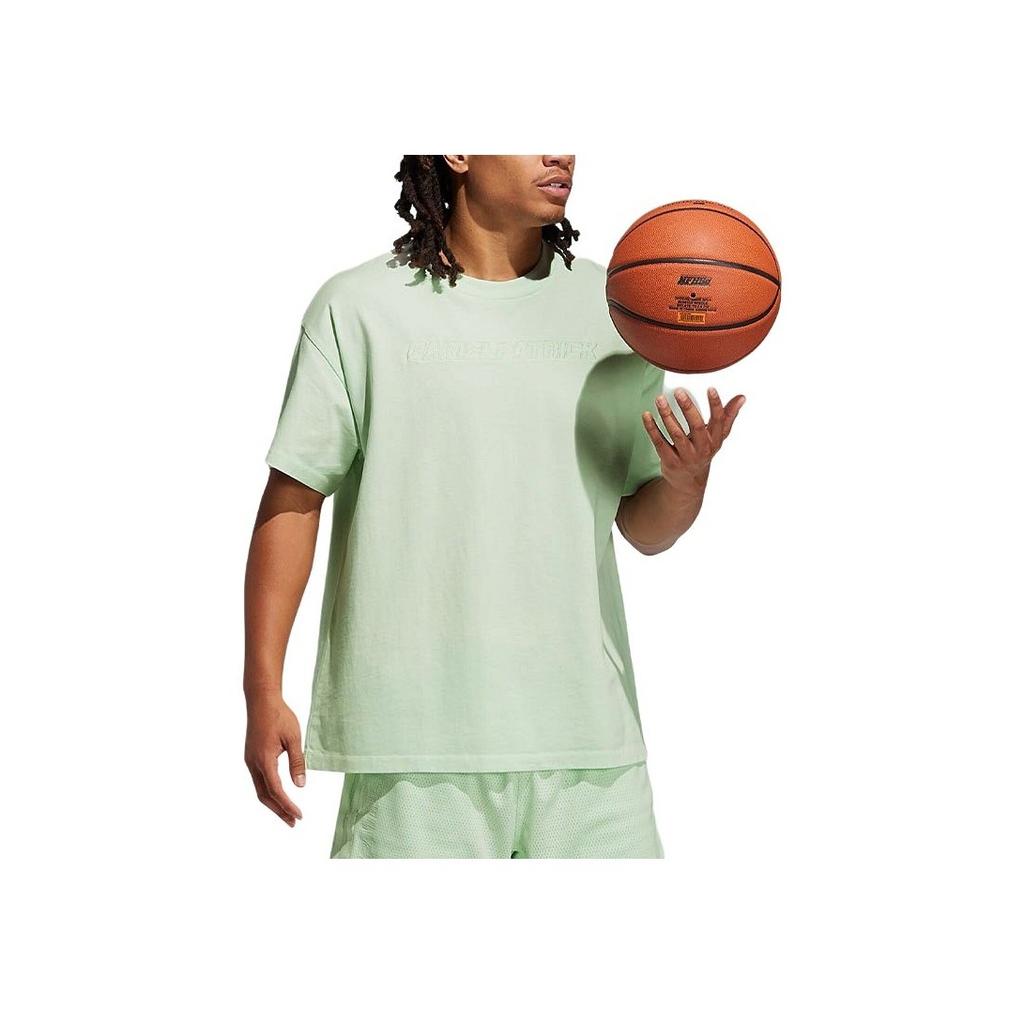 Adidas Daniel Patrick X Basketball Graphic Print Short Sleeve T-Shirt Men Tops Light-Green GU5620