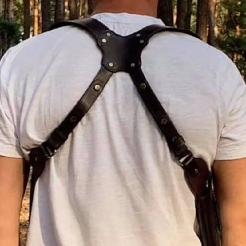 Medieval Steampunk Leather Harness Holster Bag Adjustable Utility Shoulder Belt Phone Case Wallet Pocket Viking Pouch Men Women