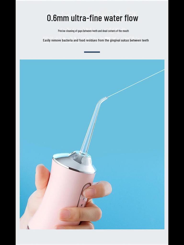 Intelligente elektrische Munddusche: Tragbarer Zahnreiniger mit violettem Licht, wasserdicht, gegen Mundgeruch und zur Aufhellung