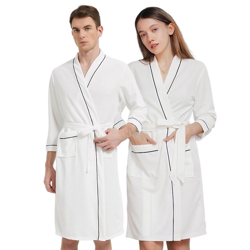2025 Four Seasons Waffle-Style Couple Bathrobe – European & American Design