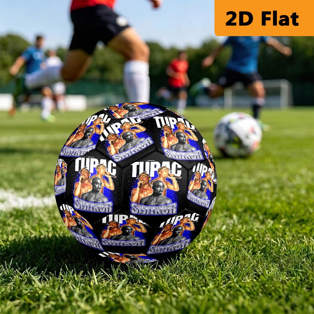 "2Pac: Until End Time" Soccer Ball Suitable for Both Training and Competition Outdoor Sports Very Elastic High Elasticity Entertainment