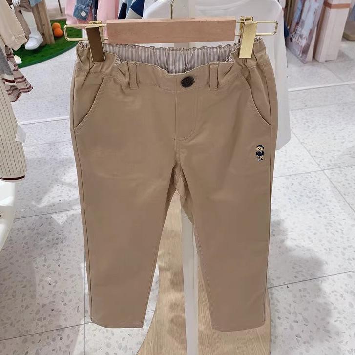

Boys Autumn Straight-Leg Casual Pants 2025 - Stylish Long Pants for Kids 160 cm хаки