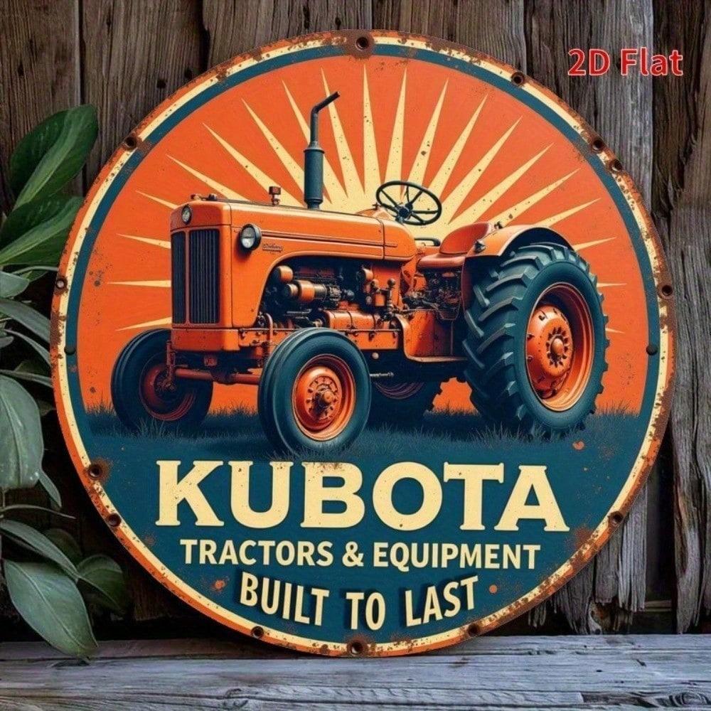 

Vintage Kubota Tractor Metal Tin Sign Retro Farm Equipment Wall Art Decor for Garage Man Cave 20x20 різнокольоровий