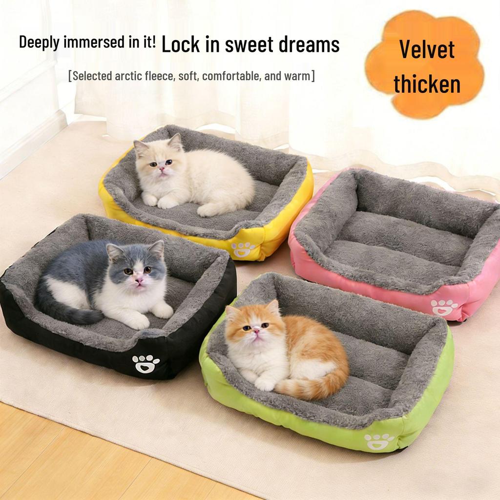 Four Seasons Multi-color Pet Mat: Scratch & Bite-resistant Cat/Dog Bed