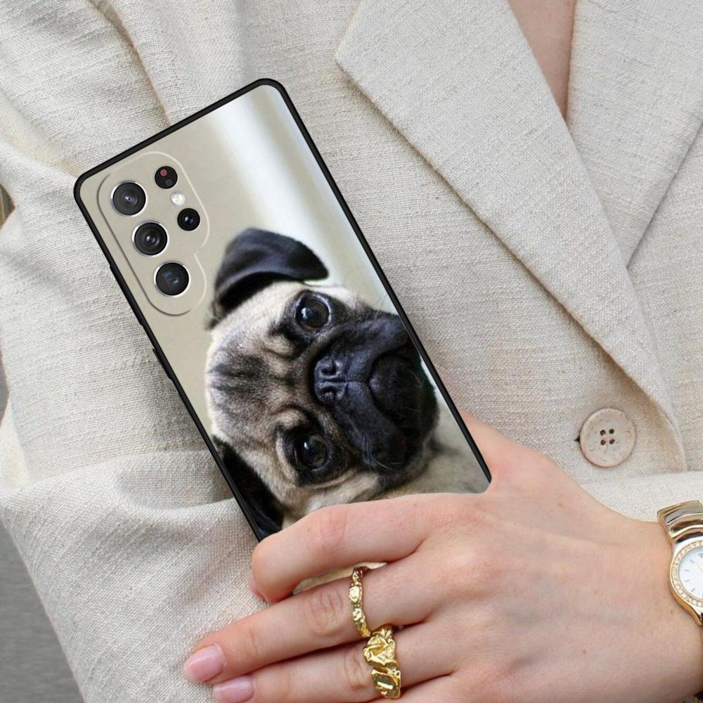 Animal Butterfly Dog Pug Cell Phone Case for Samsung Galaxy S26 Ultra S25 S24 S23 S22 S21 S20 Note10 Cover