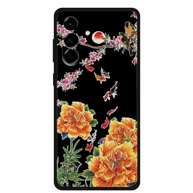 For Samsung Galaxy A37 A57 A17 5G Case Shockproof 3D Relief Emboss Luxury Soft Silicone Cases Cover for Samsung A57 A17 A37 5G