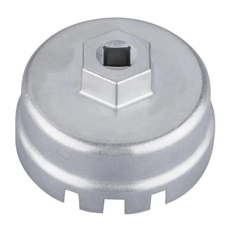 Cap Wrench Suitable for Toyota Lexus Oil Grid Wrench Filter Element Wrench Disassembly Oil Grid Tool Black Silver