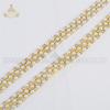 New Arrival Blingbling Yardage Strip Shape Iron on Crystal Rhinestone Break Line Hot Fix Design Patch Pearl Bead Applique