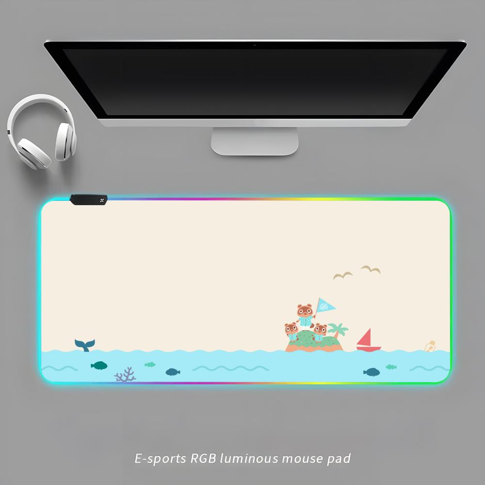 

A-AnimaL-ES C-CrossinG-G-S Mouse Pad RGB Gaming Mouse Pad Desk Mat HD Gamer Large LED Light XXL MousePads RGB600x300x3mm