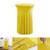 60/70/80cm Cocktail Table Skirts Stretch Spandex Fitted Tablecloths Wrinkle-Resistant Washable for Weddings Parties Banquets