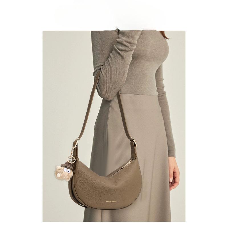 Real Leather Dumpling Bag for Women's New Summer Fashion Crossbody Bag Niche Saddle Bag