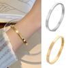 Creative Jewelry Accessories Women Gift Temperament Simple Titanium Steel Cuff Bangles Women Bracelets