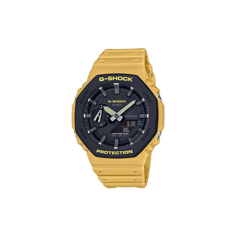 

Casio LCD/Pointer Dual Display Series Octagonal Farmhouse Oak Bruce Lee Color Matching Street Retro Waterproof Sports Quartz Movement GA-2110SU-9A чёрный
