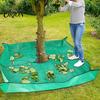 Outdoor Landscaping Organizer Landscape Tarp for Trimming, Garden Pruning with Hole & 4 Reusable Gardening Soil Tray Corner Buckles, Shrub Trimmings