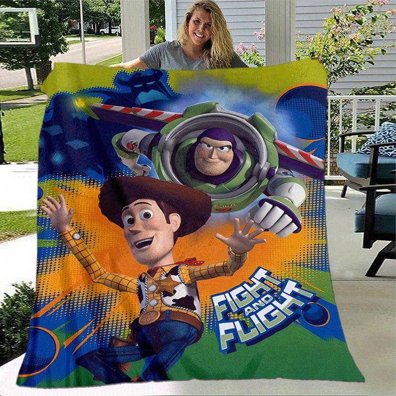 1pc Buzz Lightyear Printing Blanket - Soft, All-Season Throw for Office Blanket,  | Personalized Gift with Adorable Cartoon Design