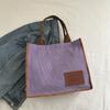 2025 summer new literary and artistic large-capacity class shoulder portable messenger bag casual simple canvas women's bag