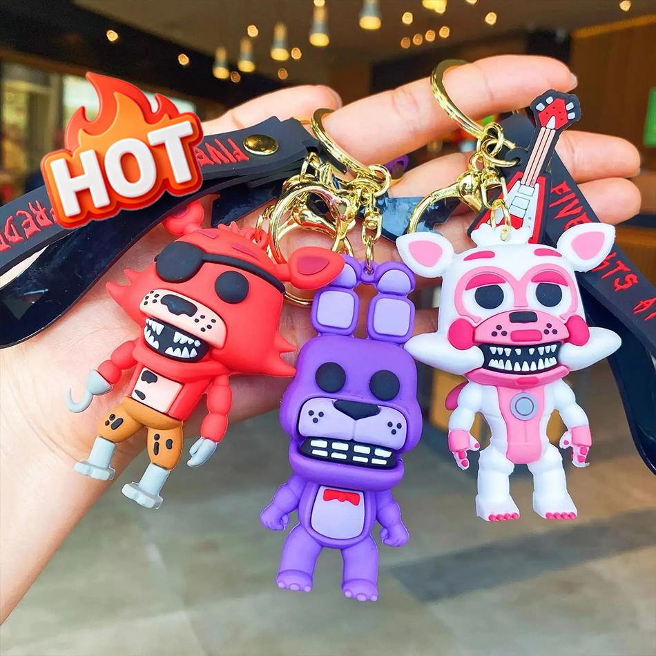 Hot Sale Cartoon Game Figure Keychain 5pcs, Bag Pendant, Perfect Gift for Kids' Birthday, In Stock