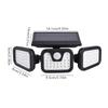 Solar Powered 171COB Three-Head Motion Sensor Outdoor Light