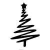Metal Christmas Tree Wall Decoration Modern Minimalist Black Abstract Tree Wall Art Home Office Living Room Bedroom Wall Hanging Ornament